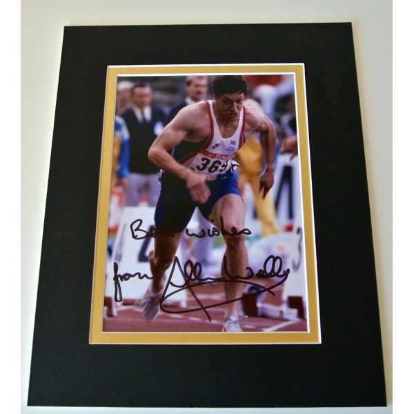 Allan Wells Signed Autograph 10x8 photo display Olympic Games 1980 Moscow & COA  clearance sale