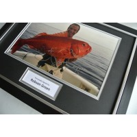 Robson Green SIGNED FRAMED Photo Autograph 16x12 display Extreme Fishing TV  Film AFTAL COA  Memorabilia PERFECT GIFT 