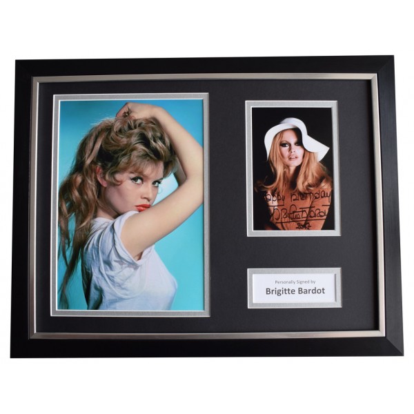 Brigitte Bardot Signed FRAMED Photo Autograph 16x12 display Film Happy Birthday AFTAL  COA Memorabilia PERFECT GIFT