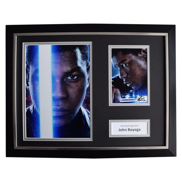 John Boyega Signed FRAMED Photo Autograph 16x12 display Star Wars Film AFTAL  COA Memorabilia PERFECT GIFT