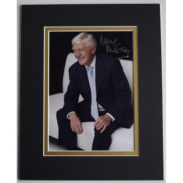 Michael Parkinson Signed Autograph 10x8 photo display TV chat show  Memorabilia  AFTAL & COA PERFECT GIFT