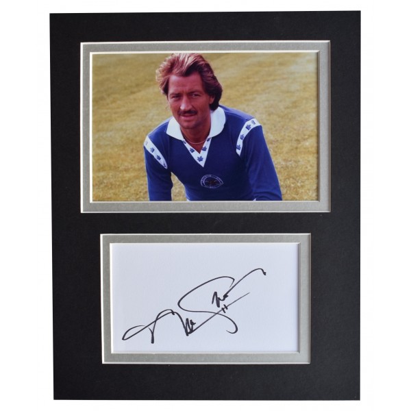 Frank Worthington Signed Autograph 10x8 photo display Leicester City AFTAL COA Perfect Gift Memorabilia	