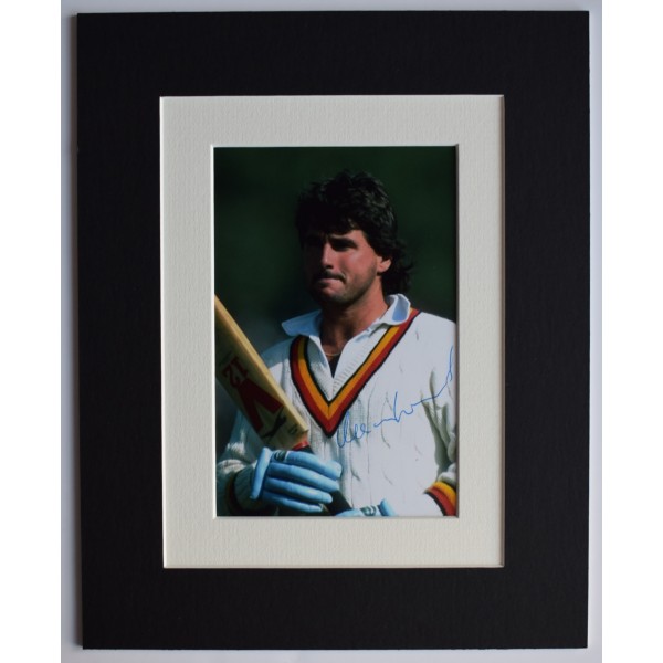 Allan Lamb Signed Autograph 10x8 photo mount display England Cricket AFTAL COA Perfect Gift Memorabilia