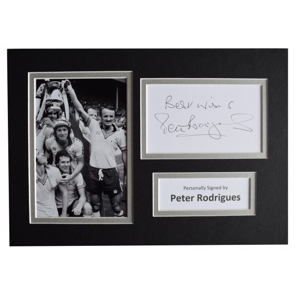 Peter Rodrigues Signed Autograph A4 photo display Southampton Football COA Perfect Gift Memorabilia