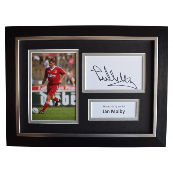 Jan Molby Signed A4 Framed Autograph Photo Display Liverpool Football COA Perfect Gift Memorabilia		
