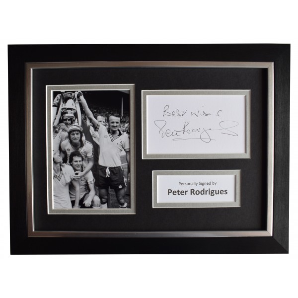 Peter Rodrigues Signed A4 Framed Autograph Photo Display Southampton AFTAL COA Perfect Gift Memorabilia