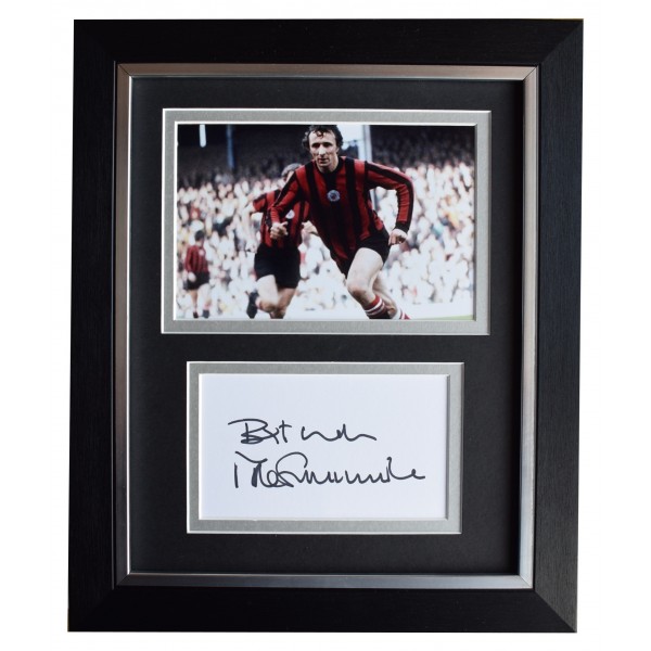 Mike Summerbee Signed 10x8 Framed Autograph Photo Display Man City AFTAL COA Perfect Gift Memorabilia