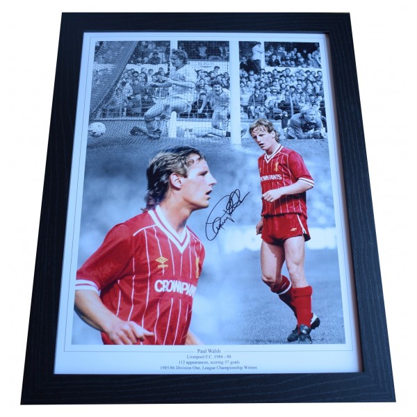 Paul Walsh Signed Autograph 16x12 framed photo display Liverpool AFTAL COA Perfect Gift Memorabilia