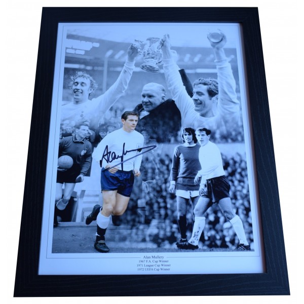 Alan Mullery Signed Autograph 16x12 framed photo display Tottenham Hotspur COA Perfect Gift Memorabilia			