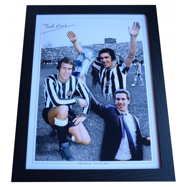 Bob Moncur Signed Autograph 16x12 framed photo display Newcastle United COA Perfect Gift Memorabilia	