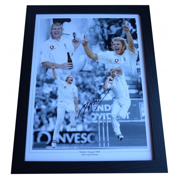 Matthew Hoggard Signed Autograph 16x12 framed photo display England Cricket COA Perfect Gift Memorabilia