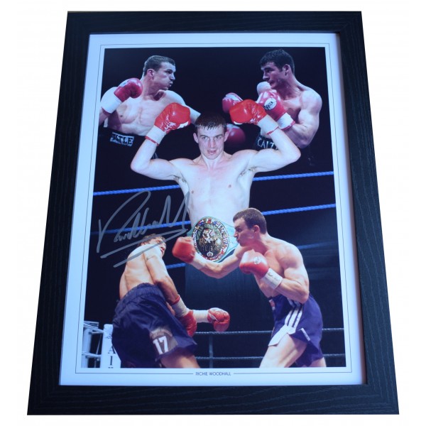 Richie Woodhall Signed Autograph 16x12 framed photo display Boxing AFTAL COA Perfect Gift Memorabilia