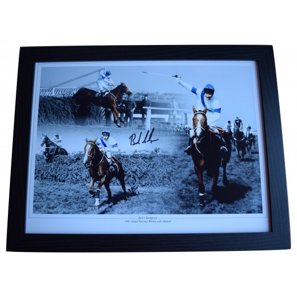 Bob Champion Signed Autograph 16x12 framed photo display Horse Racing AFTAL COA Perfect Gift Memorabilia	