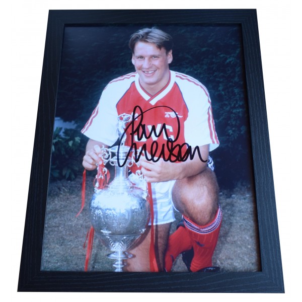Paul Merson Signed Autograph 16x12 framed photo display Arsenal AFTAL  Perfect Gift Memorabilia	